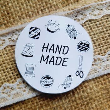 Stickers «Hand Made» diameter 4 cm. NKRN_00024