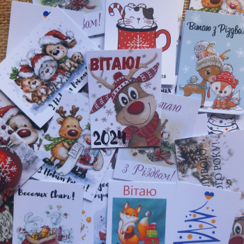 Set of postcards New Year