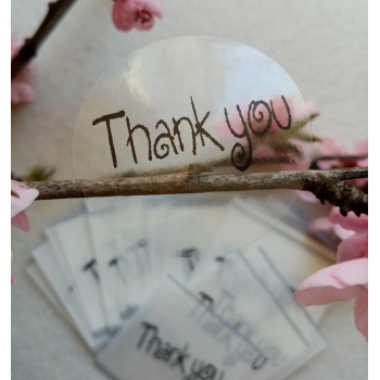 Наклейки «Thank you» прозрачные для украшения упаковки N1SH54