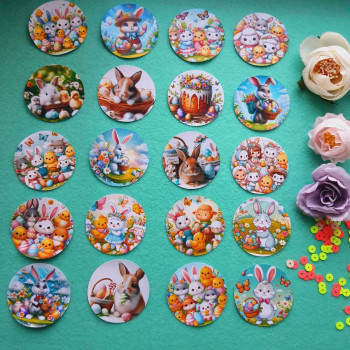 Set of stickers with Easter bunny mix_E_n2