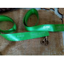 Green satin tags 2cm