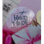 Прозорі наліпки «Hand Made» для ваших товарів та упаковки N1SH04
