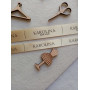 Beige satin tags 2cm