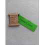 Green satin tags 2cm