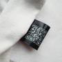 Satin tags black 4 cm