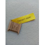 Yellow satin tags 2cm