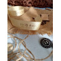 Beige satin tags 2cm