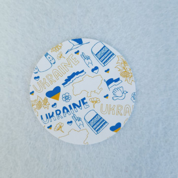 Наклейки «Ukraine»  диаметр 4см UA_n022