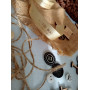 Beige satin tags 2cm
