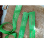 Green satin tags 2cm