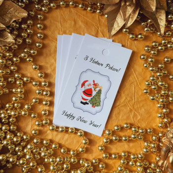 Tag 5x5 «З Новим Роком! Happy New Year!» for decorating gifts NG_108