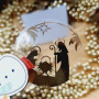 Наклейки прозрачные «Merry Cristmas» диаметром 4см NG_nakl_003