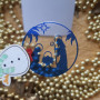 Наклейки прозрачные «Merry Cristmas» диаметром 4см NG_nakl_003