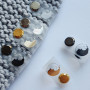 Silicone tags with screws and a picture of kittens in Yin-Yang SL_023