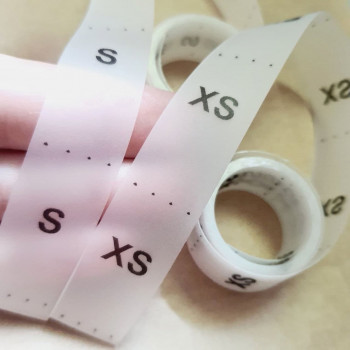 Silicone size tags 15x35mm