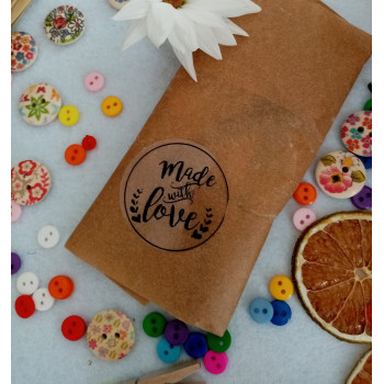 Наклейки прозрачные «Made with love» N1SH48