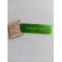 Green satin tags 2cm