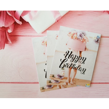 Мини-открытки с надписью «Happy Birthday» 6x8 BK3SH128