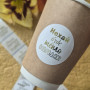 "Autumn" sticker mix on a white background — for a cozy autumn season. Mt11_mix_n_b