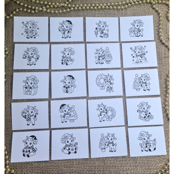 Set of calendars for the New Year 2027 with holiday drawings KL68_mix4