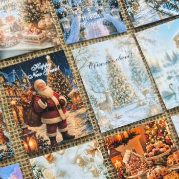 Set of New Year mini-postcards 6x8 NGOTK_mix3