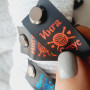 Black silicone tags with screws 2 cm