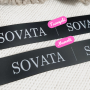 Black silicone tags with screws 2 cm