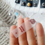 Силіконові бірки на гвинті 1,5 см «Hand Made» з малюнком клубка SL_002