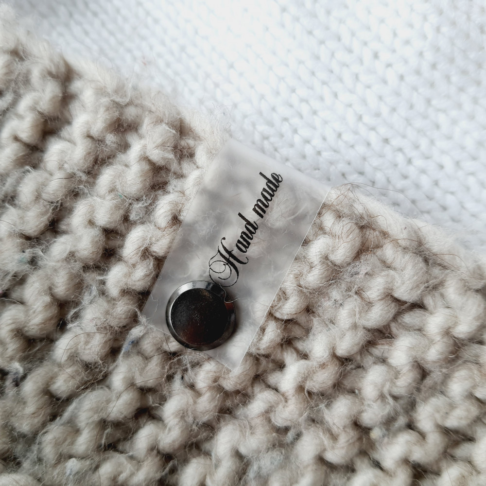 Силіконові бірочки з гвинтиками з написом «Hand Made» 1,5 см SL_003
