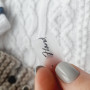 Силіконові бірочки з написом «Hand Made» гарним шрифтом SL_007