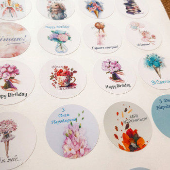 Set of stickers for florists