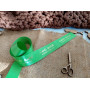 Green satin tags 2cm