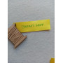 Yellow satin tags 2cm