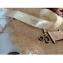 Beige satin tags 2cm