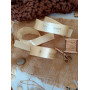 Beige satin tags 2cm