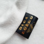 Satin tags black 4 cm