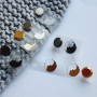 Silicone tags with screws and a picture of kittens in Yin-Yang SL_023