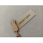 Beige satin tags 2cm