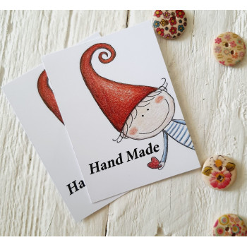 Мини-открытки «Hand Made» для украшения презентов BK3SH094