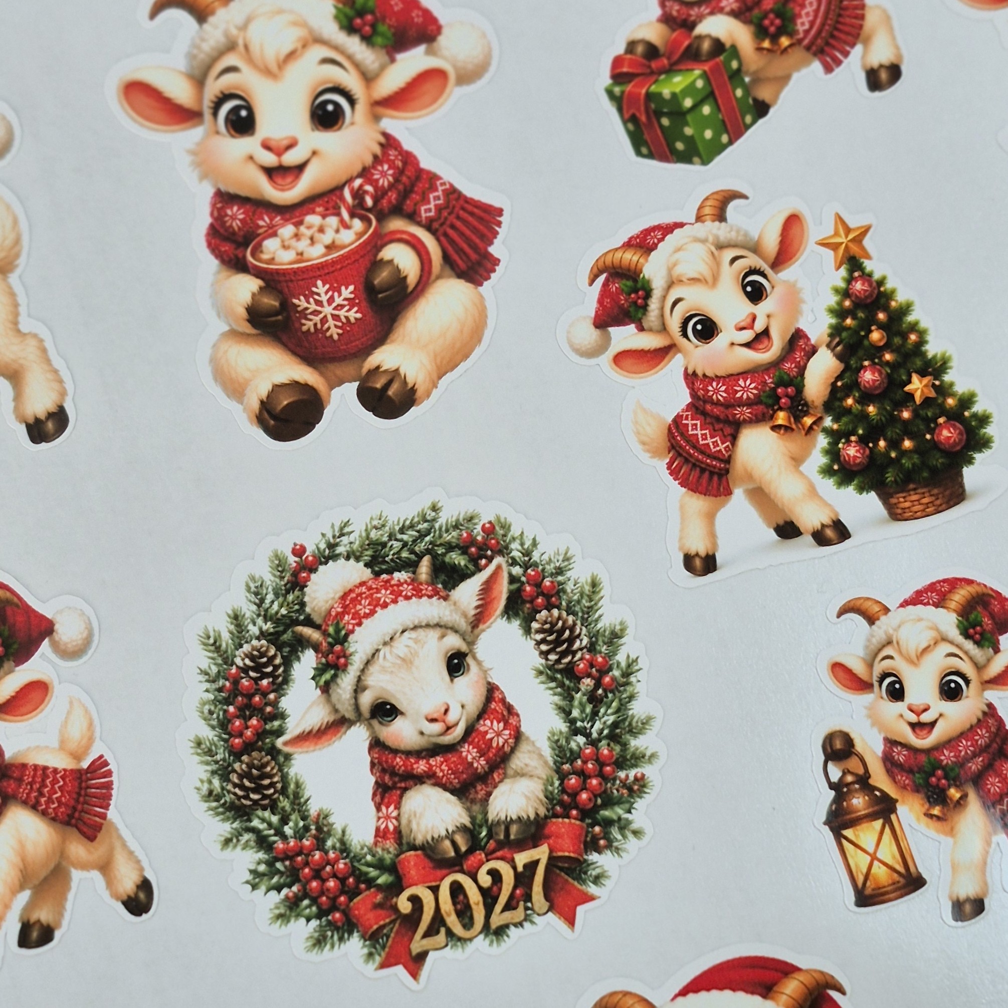 New Year's sticker set
